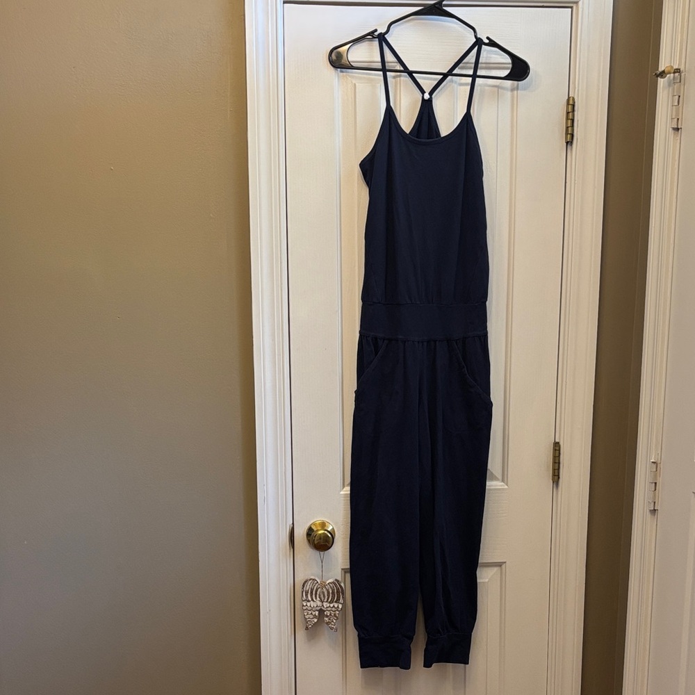 Women's Navy Blue Strappy Jumpsuit